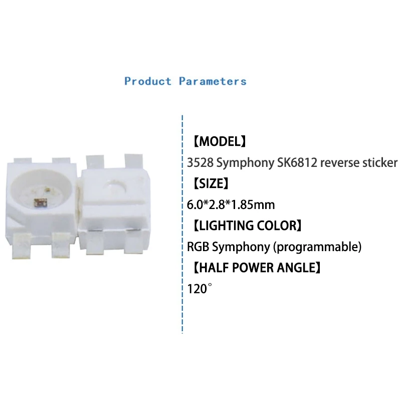 100 шт. SK6812 Φ RGB (аналогичный WS2812B) 3228 SMD пикселей стробовидный индивидуально