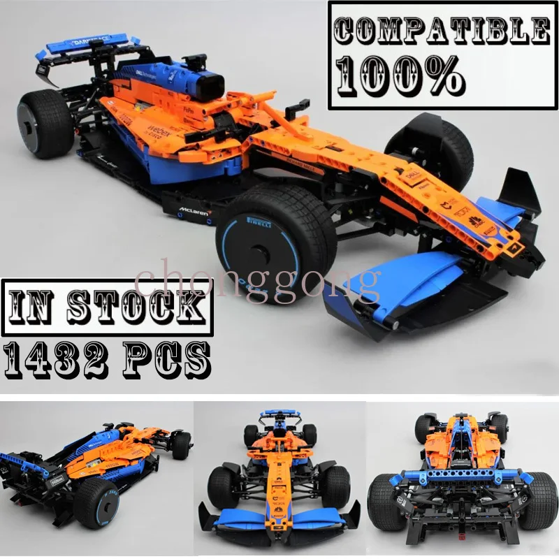

2022 NEW Super Speed Car Formula 1 Race Car Model 1431PCS Fit 42141 Building Kits Blocks Bricks Figures Toys Children Kid Gifts