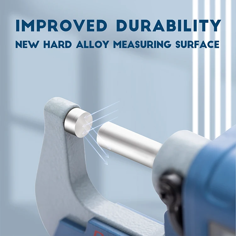 DASQUA Nuove Punte Speciali in Carburo 25-50mm Ad Alta Precision Digitale Micrometro Esterno Con Mandrino в Acciaio Inox