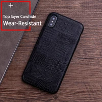 leather phone case for iphone x xs xs max xr for iphone 11 11pro 6 7 plus 8 8plus 6s cowhide case business back cover