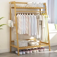 wooden clothes drying rack stand shoe nordic clothes wardrobes hanger floor dressing room perchero pared house accessories