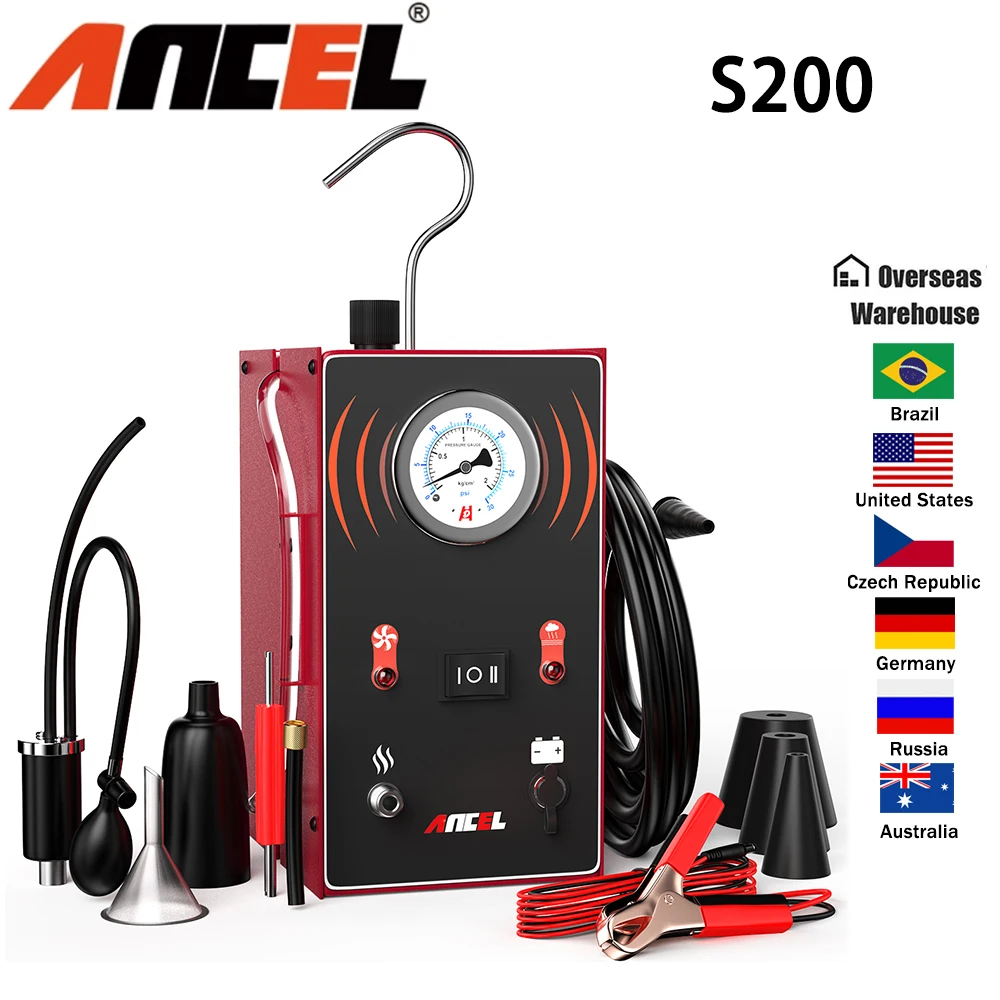 ANCEL S200 EVAP детектор утечки дыма для автомобиля мотоцикла дымовая машина