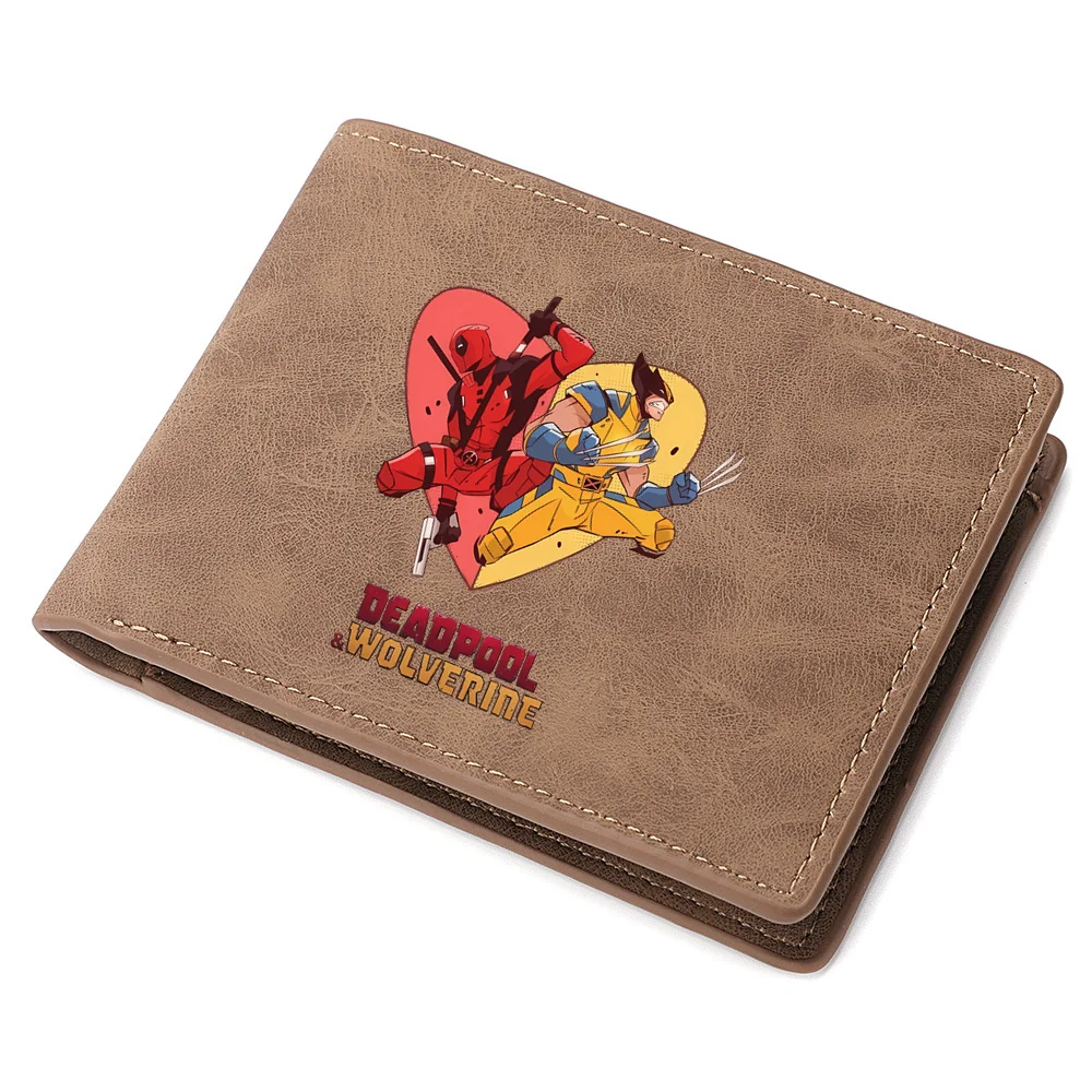 Новинка мужской бумажник Deadpool &amp Wolverine короткий кошелек деловой Повседневный