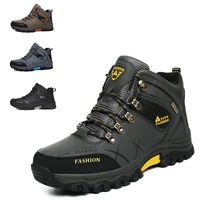 winter hiking shoes men snow boots anti collision leather sneakers waterproof keep warm mens casual boots