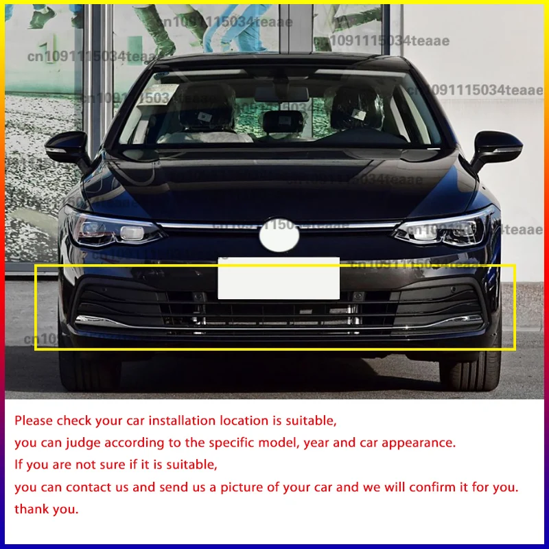 Фото Для Volkswagon VW Golf 8 MK8 PRO 2020-2022, передний бампер автомобиля, противотуманная фара, нижняя решетка, спойлер, модификация, комплект кузова автомобиля, аксессуары №3