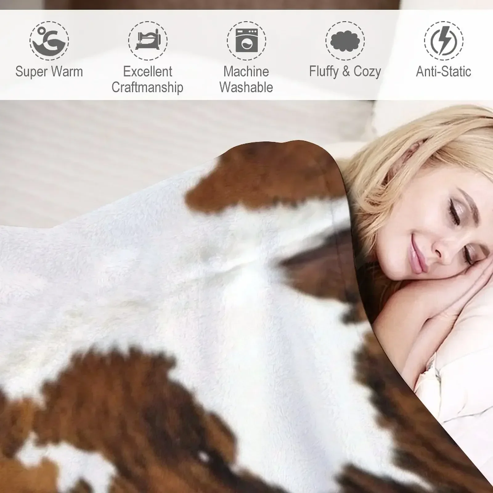 Одеяло Brindle Cow Hide диван-кровать одеяло забавный подарок одеяла