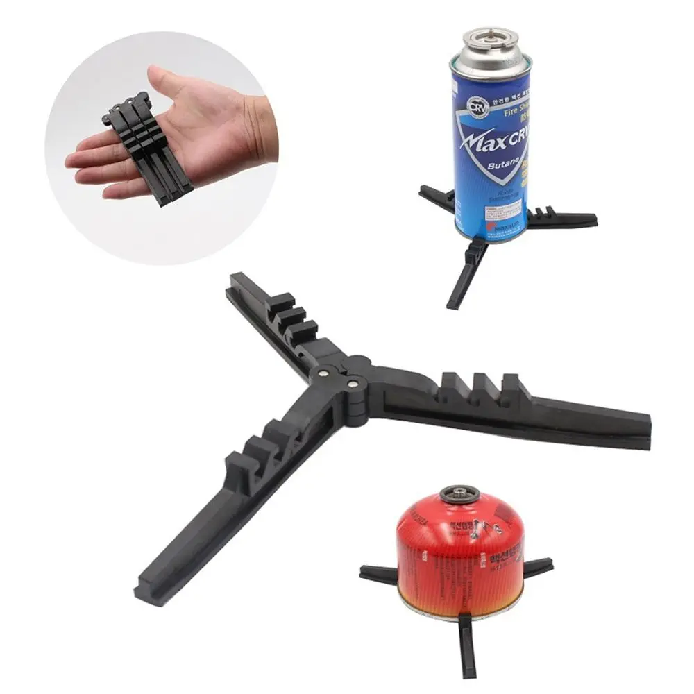 

Outdoor Camping Gas Tank Rack Lightweight Foldable Canister Tripod Stand Base Bottle Shelf Gas Cylinder Fixing Base