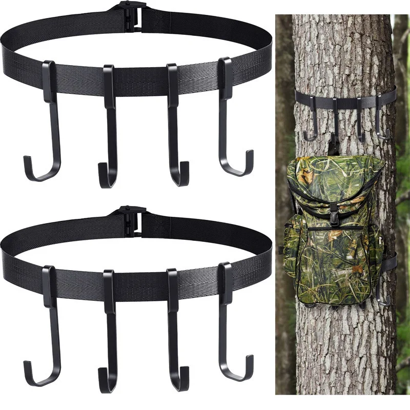 

Multi Hook Accessory Holder Treestand Gear Hanger Attachment Treestand Gear Hooks Hang Gear Holder for Tree Stand