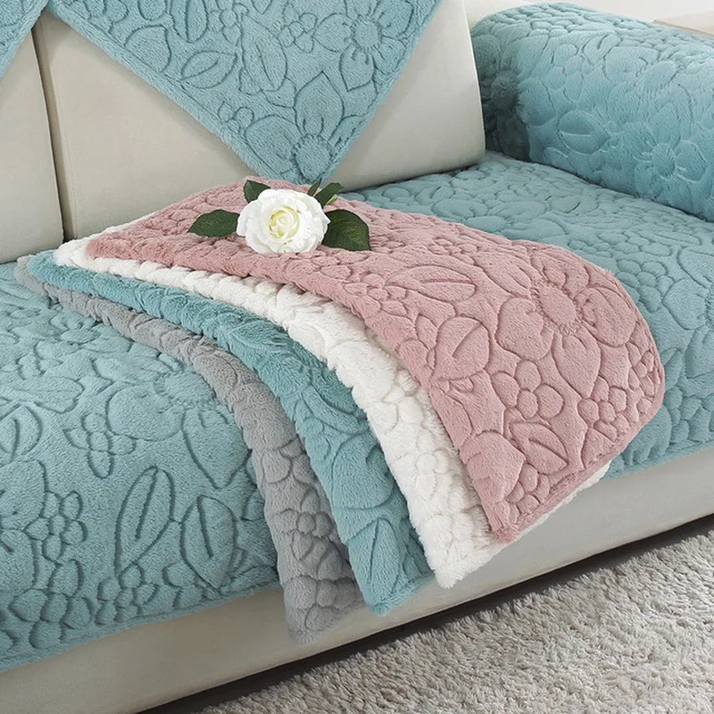 

3-seater Couch Cover Thick Sofa Cover Velvet Plush L Shaped Sofa Cover for Living Room Non-slip Sofa Protection Funda Sofa Decor