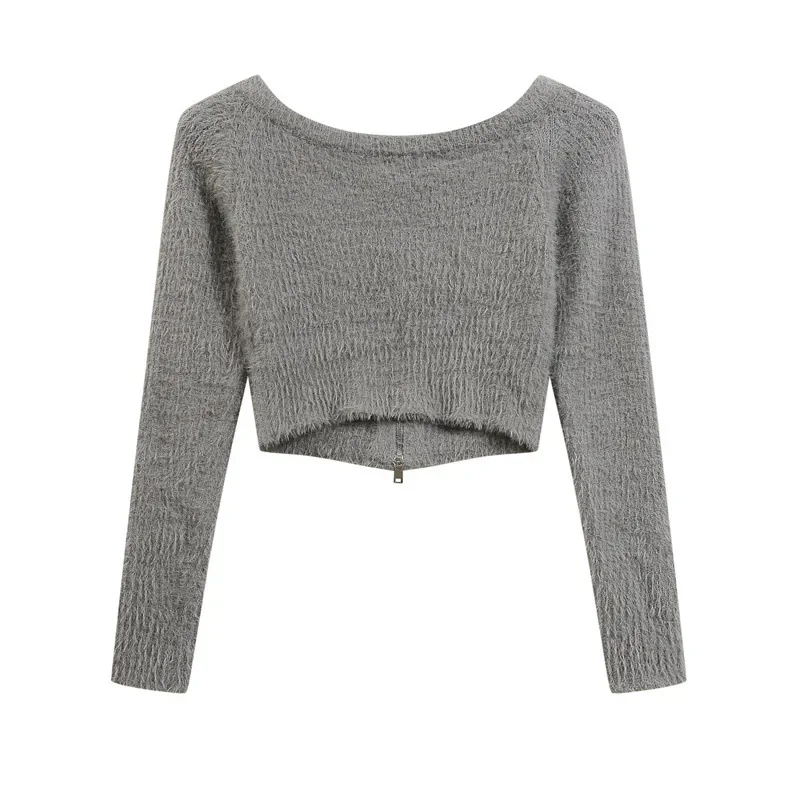 Tangshu модный 2024 осенний новый укороченный с открытыми плечами уникальный дизайн