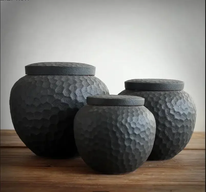 Керамическая чайная банка герметичная емкость для хранения влагостойкая