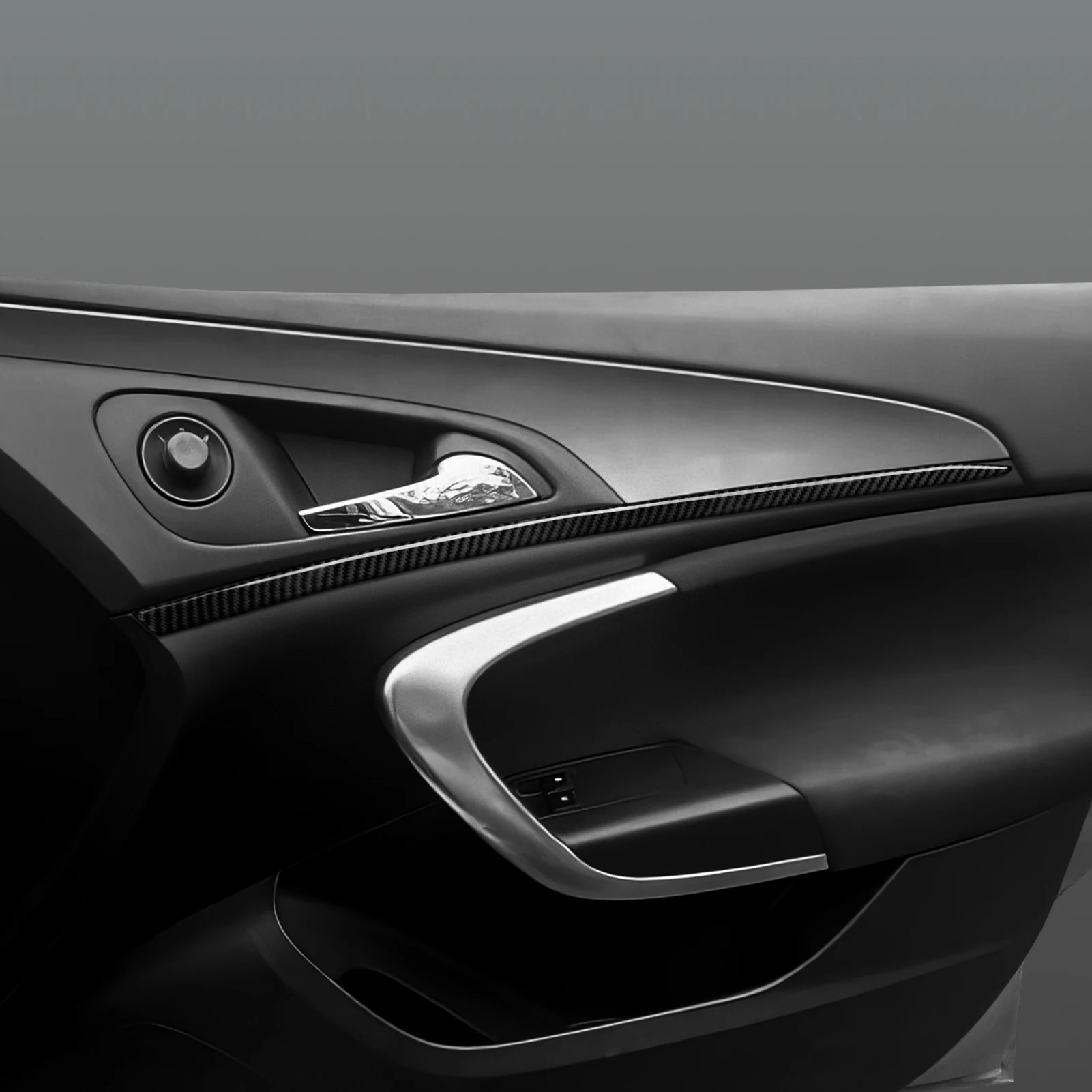 Фото Набор из 2 наклеек для интерьера из углеродного волокна. Декоративные накладки на дверные панели автомобиля. Аксессуары для отделки салона Opel Insignia A (2008-2013) №4