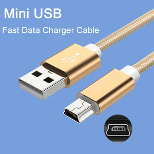 Imported Mini USB Cable 3A Fast Charging Data Transfer Cable For Car DVR GPS Digital Camera HDD MP3 MP4 Playe