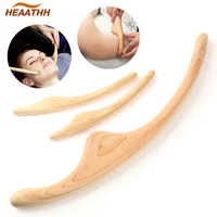 wood body face carving massage scraper hand feet body healthcare massage guasha stick lymphatic drainage muscle relax