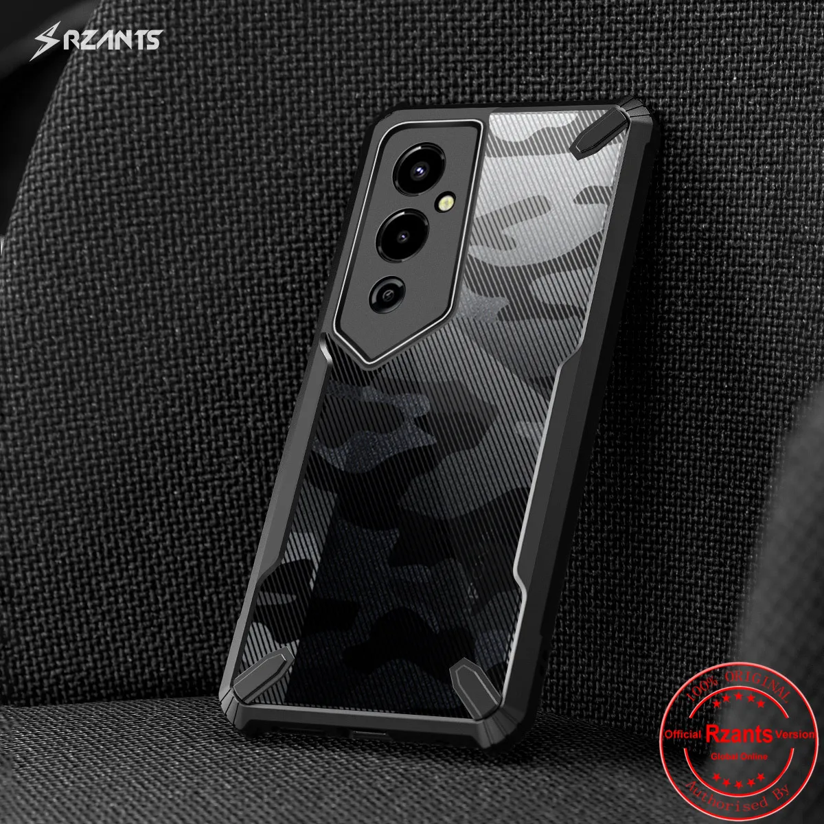 

Rzants для Tecno Pova 4 Pro чехол Hard [Камуфляжный бык] ударопрочный тонкий кристально прозрачный чехол Funda тонкий корпус