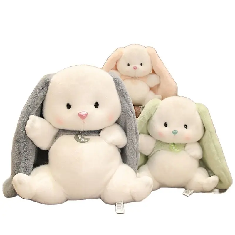 

Kawaii огромный 22-45 см нефритовый заяц Плюшевые игрушки Мягкая теплая система исцеления длинные уши кролик кукла девочка сердце домашний деко...