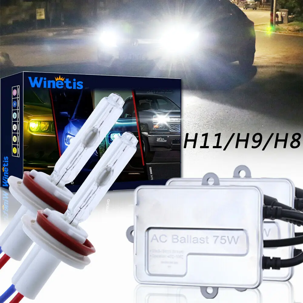 

75W Winetis Hid лампы фар H11 для F-150 2015-2021 ближний свет 6000K белый