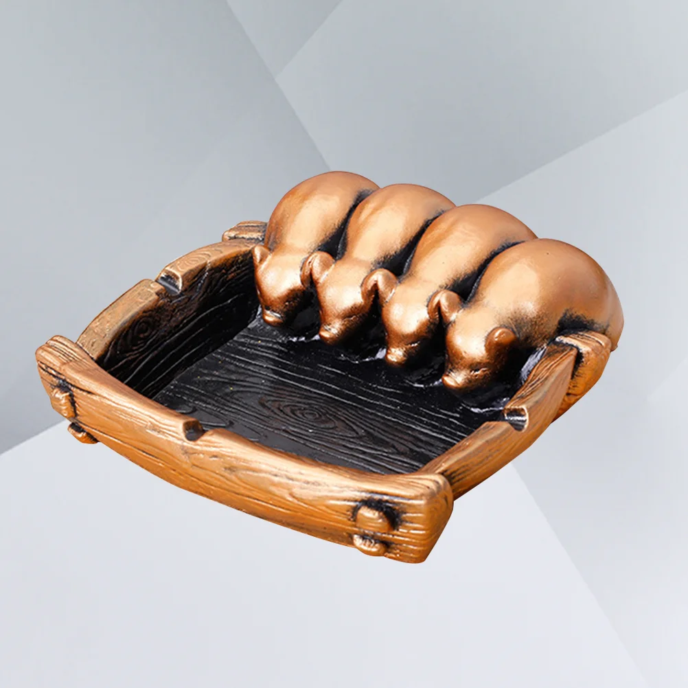

Unique Fortune Resin Ashtray Holder Home Decor Crafts)
