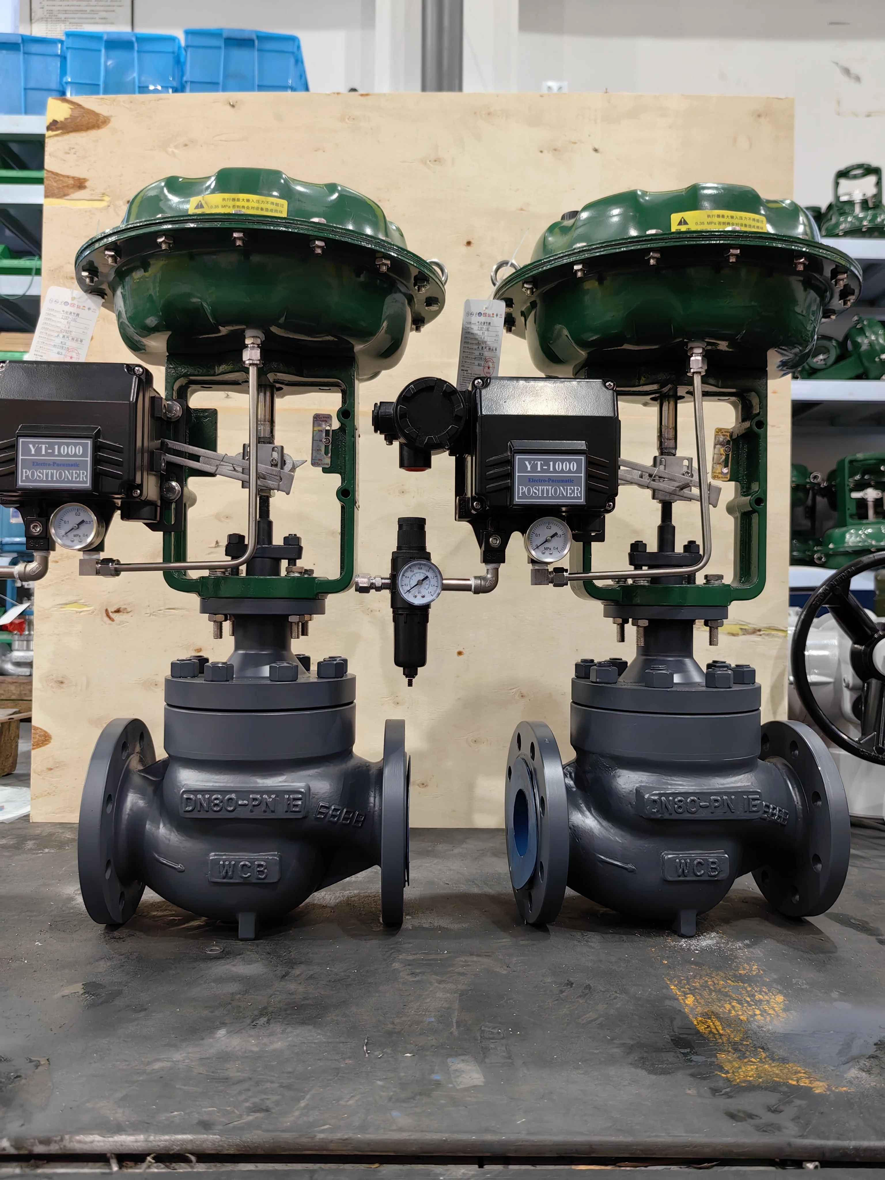 Диафрагменный управляющий клапан DKV ZJHP-16Pneumatic с позиционер YT1000 Пневматический