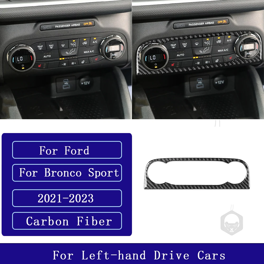 

Для Ford Bronco Sport 2021-23 из углеродного волокна центральный переключатель управления подъемная панель костюм аксессуары для салона автомобиля декоративные наклейки