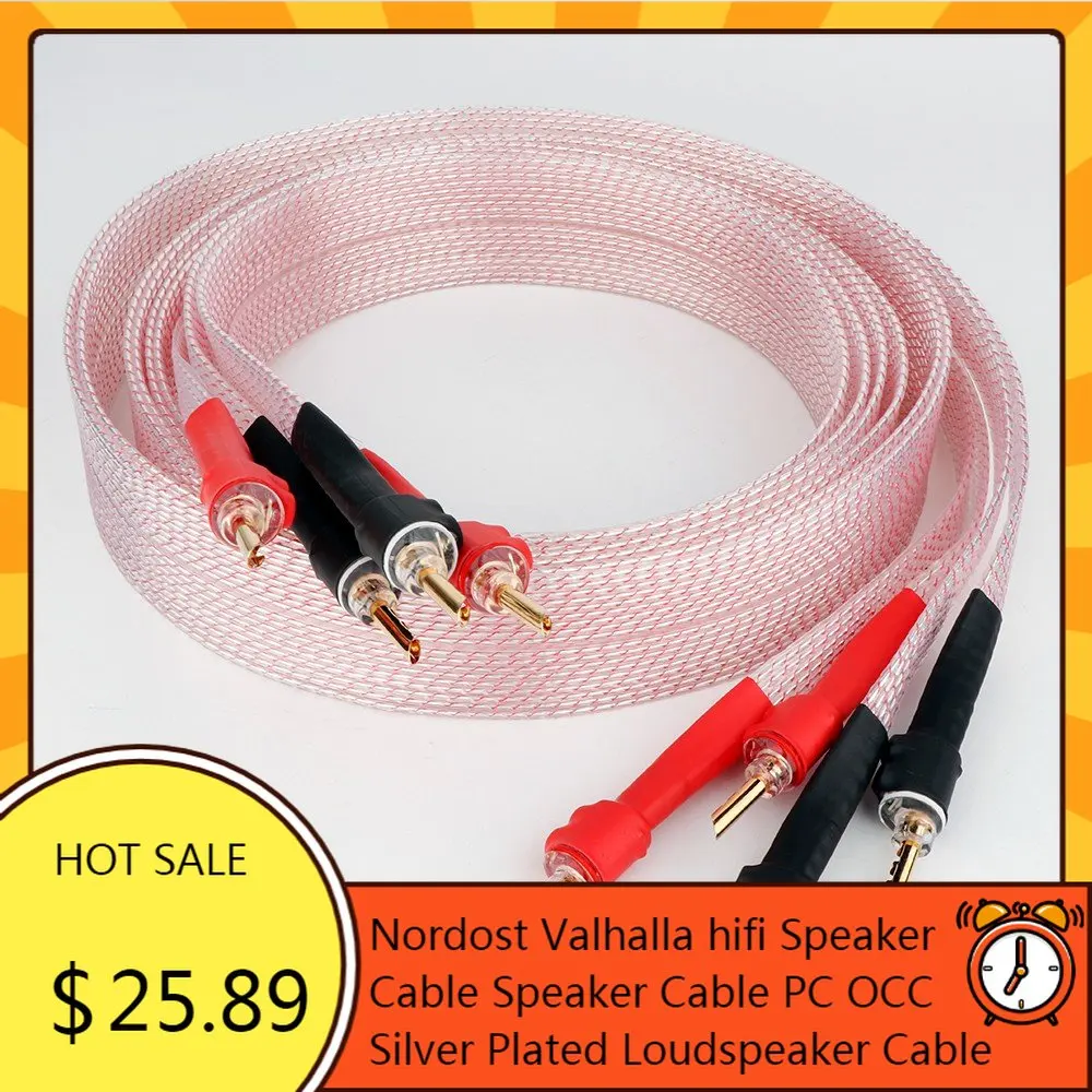 Nordost Valhalla hifi speaker cable speaker cable PC OCC silver plated Loudspeaker cable Gold Plated locking Banana Plug