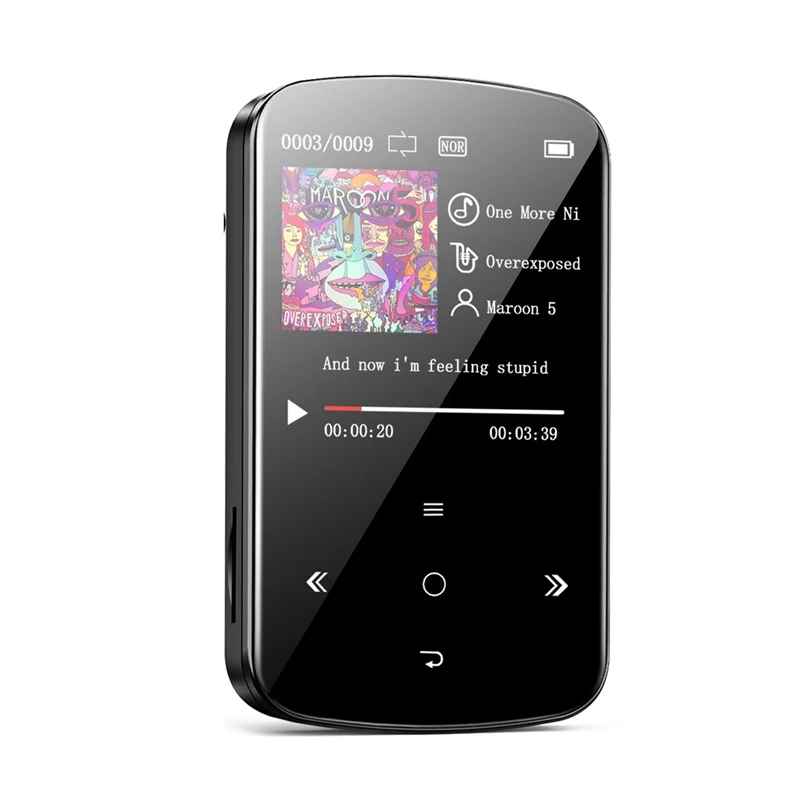 

Top Deals MP4 Player Portable HD Screen Bluetooth Full Screen Press MP3 Music Player With 32GB Memory Capacity