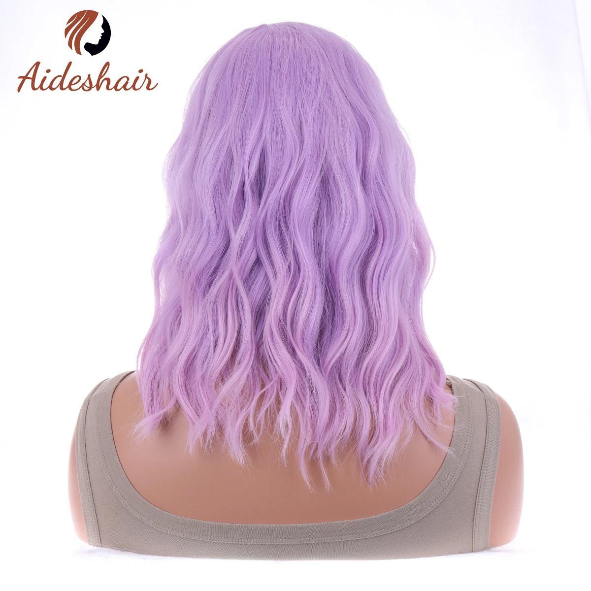 Aideshair Ombre Короткий Боб Синтетический Парик Для Женщин С Челкой Объемная Волна