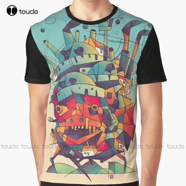 

Moving Castle Graphic Anime Manga Japan T-Shirt Custom Aldult Teen Unisex Digital Printing Tee Shirts Custom Gift Xxs-5Xl