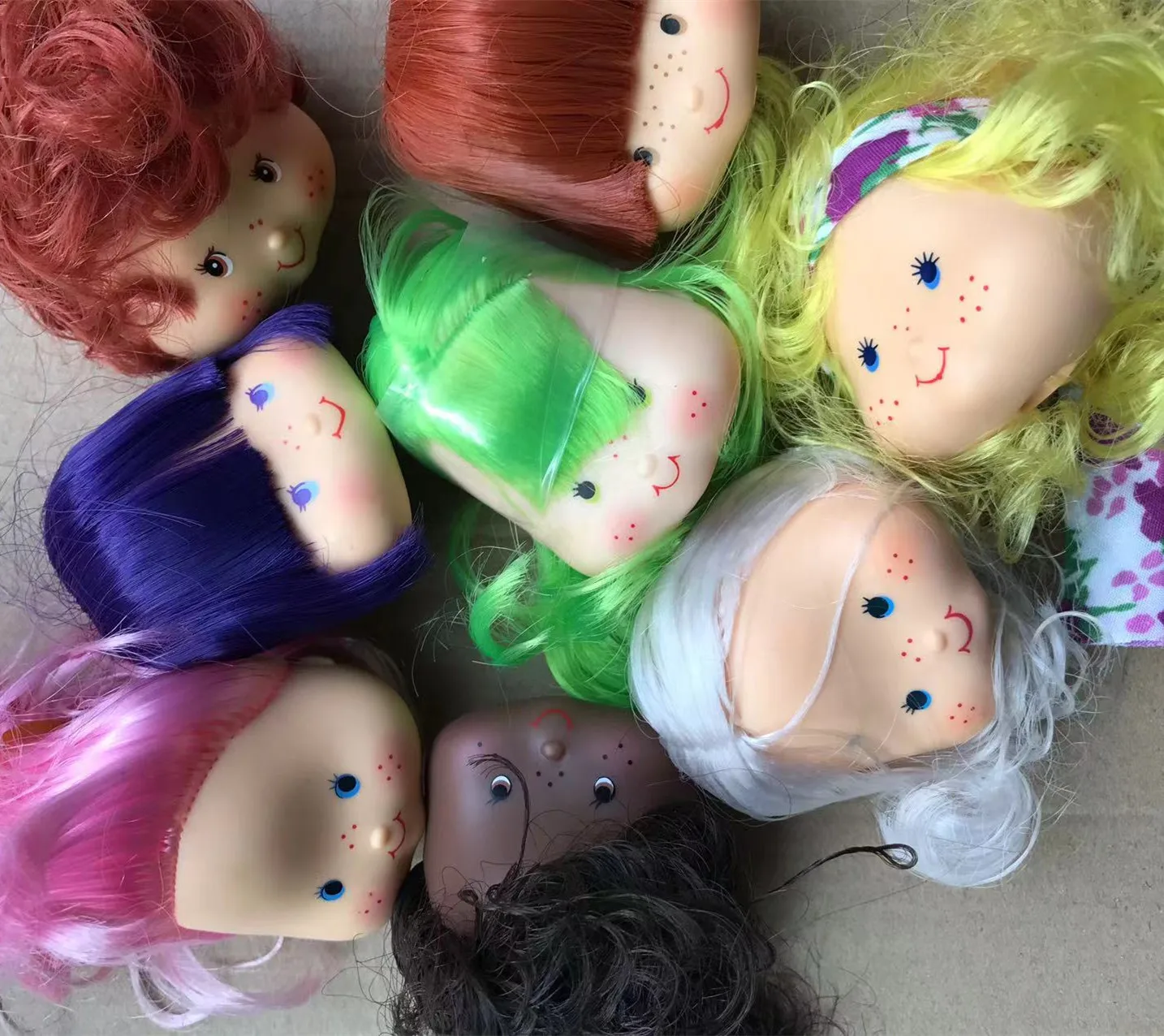 Ful Hair Doll Parts Cute Eyes Drawing Doll Accessories Girl Collection Toys Doll Figures