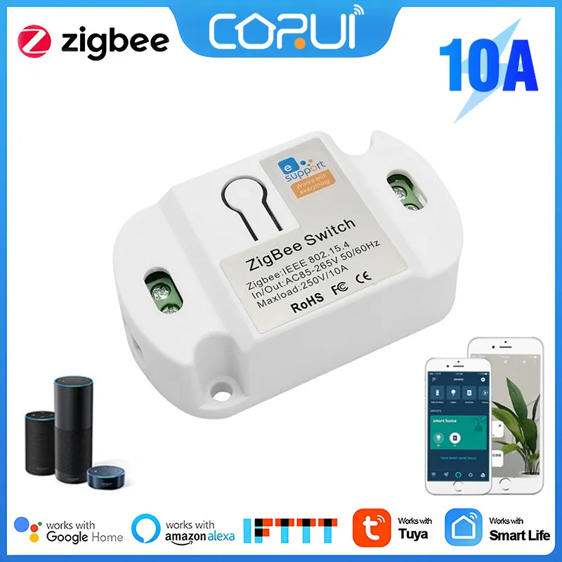 

Смарт-переключатель Zigbee с приложением Smarthings, умный таймер Zigbee, смарт-переключатель Zigbee.3.0, беспроводной переключатель 10 А