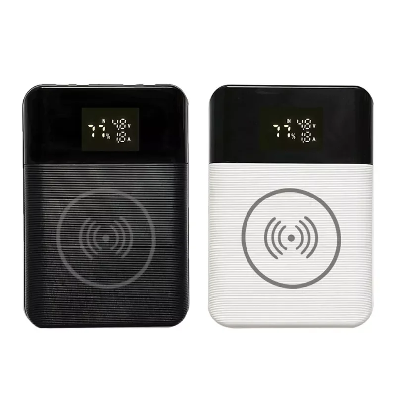 

Battery Case Power Bank Shell Wireless Charger Box With LED Display