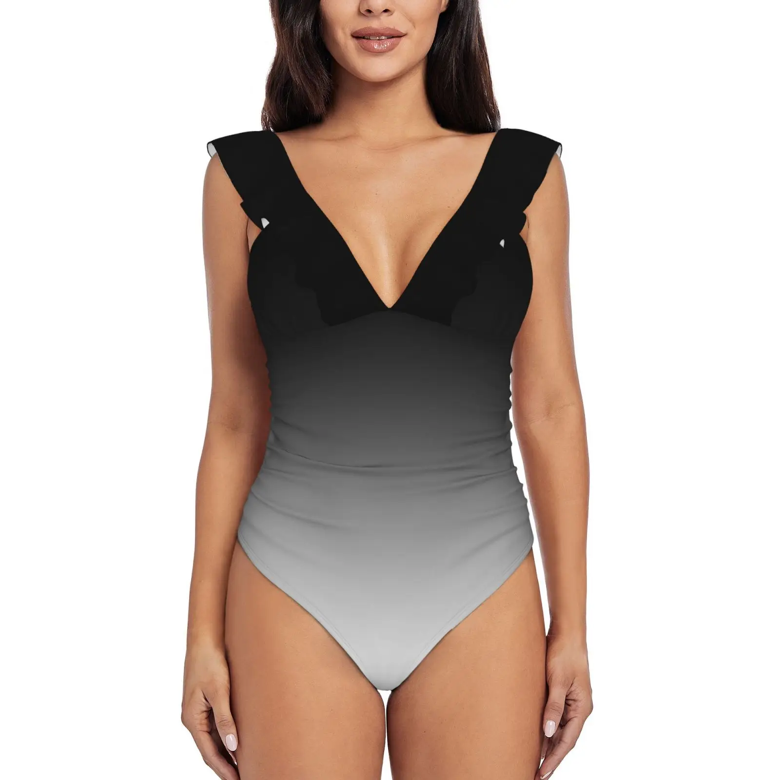 

Купальник-монокини с эффектом пуш-ап, с эффектом омбре