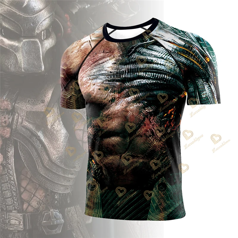 

Men's Gym T Shirt Printing Short Sleeve Boys Compression Tight Running Shirt Fitness Men Cool Quick Dry Training Tops Tee