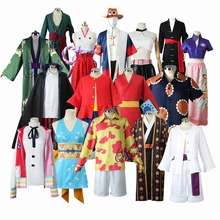 Anime Cosplay Luffy Nami Zoro Uta Wano Shanks Portgas D Ace Nico Robin Trafalgar Law Cosplay Costume Hat Kimono Outfit 