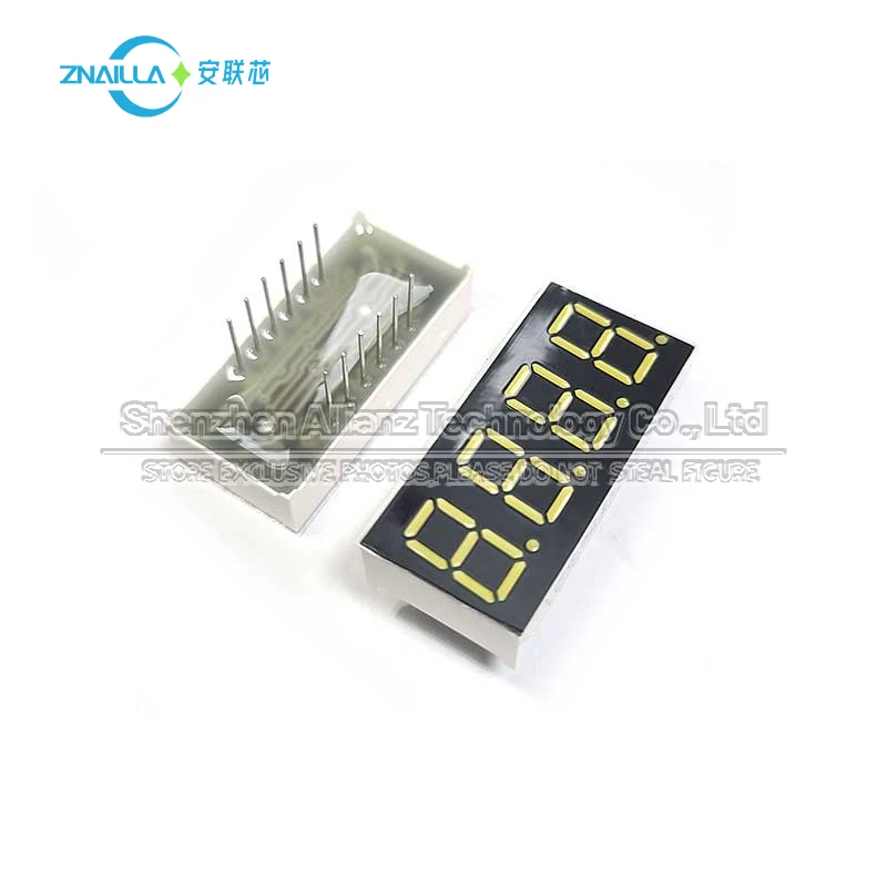 10 шт./лот цифровая трубка White Time Colon 4 цифры 0 36 дюйма CS3642BW четырехзначные часы с