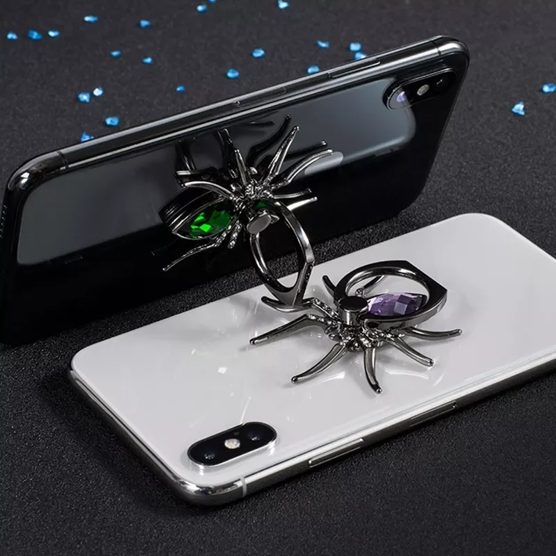 

Metal 1PCs Finger Ring Holder 360 Rotate Mobile Phone StandsSpider Bling For Samsung S10 for Iphone X Mobile Phone Accessories