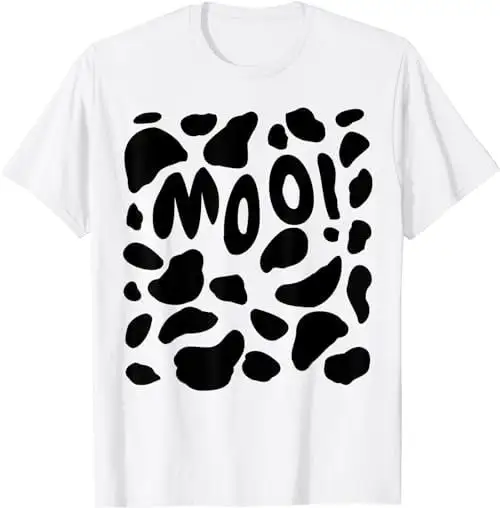 Костюм коровы забавная Милая футболка до икры для Хэллоуина 52172