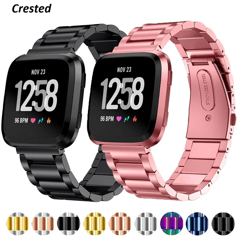 Stainless Steel band for Fitbit Versa/Lite/Versa2 Smart watch replacment band 316L Metal Belt Bracelet strap Fitbit Versa 2 band