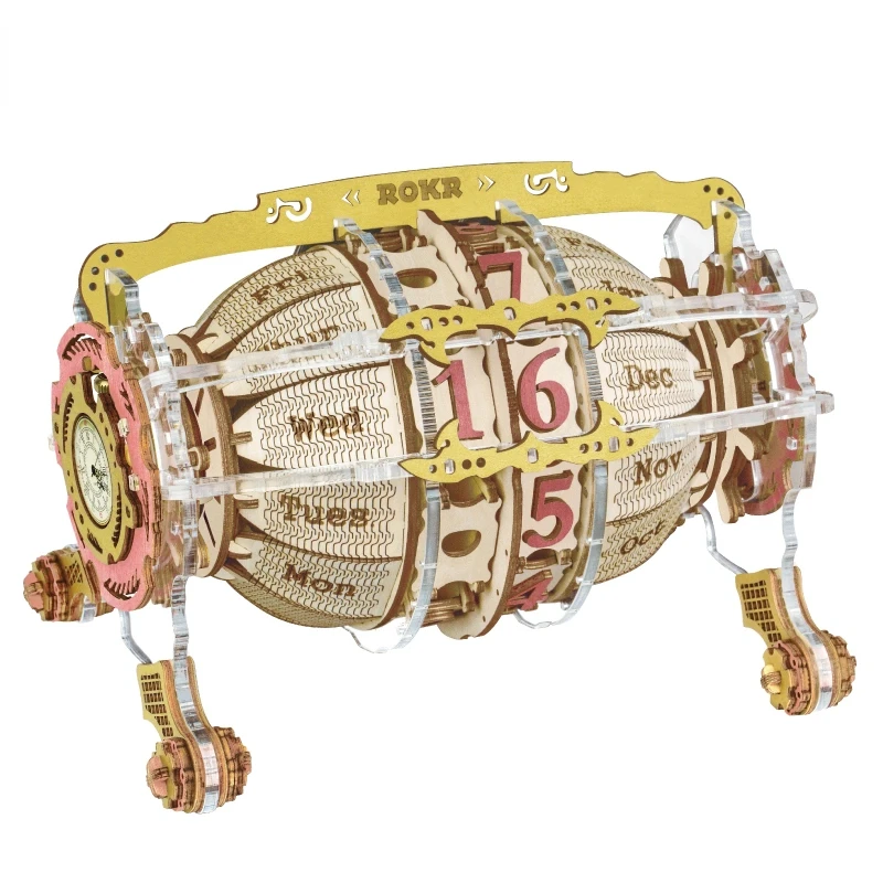 

GSF Time Engine Calendar 3d Wooden Puzzle Model Toys for Children Kids LC801