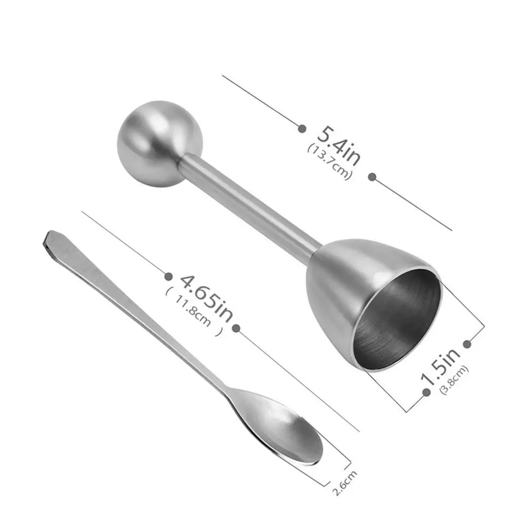 

Stainless Steel Easy to Open Egg Topper Opener Set Great Kitchen Tools for Child Students