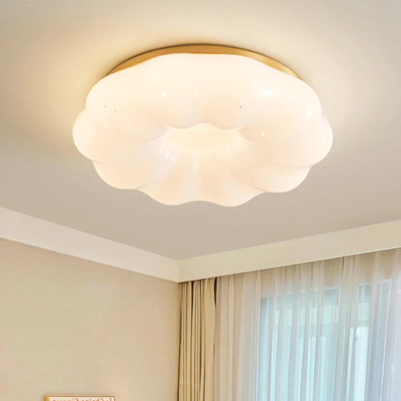 

led Ceiling Light Cream Style Bedroom Light Scandinavian Style Children's Room Living Room Creative Pumpkin Cloud Light