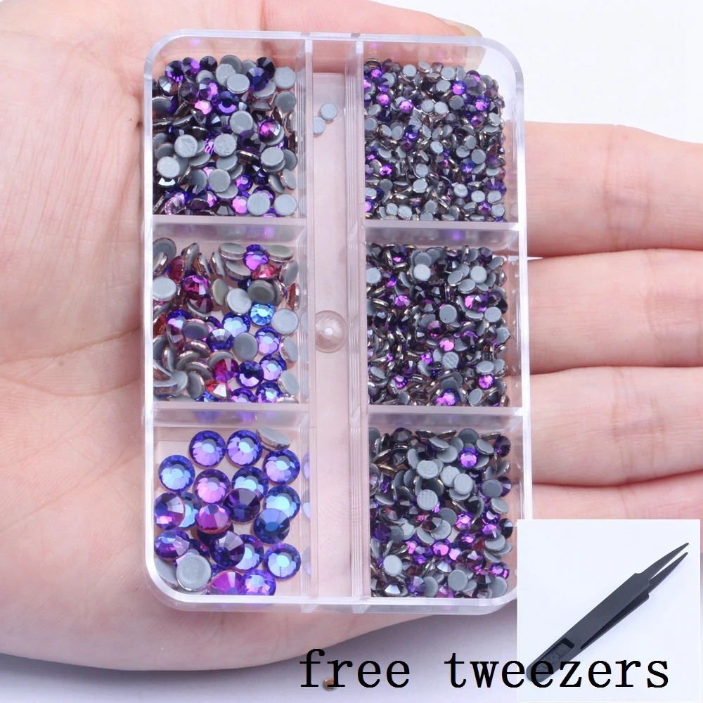

Purple Velvet Color Hotfix Strass Rhinestones With Glue Backing Iron On Glass Diamonds Perfect For Clothing Bags Shoes