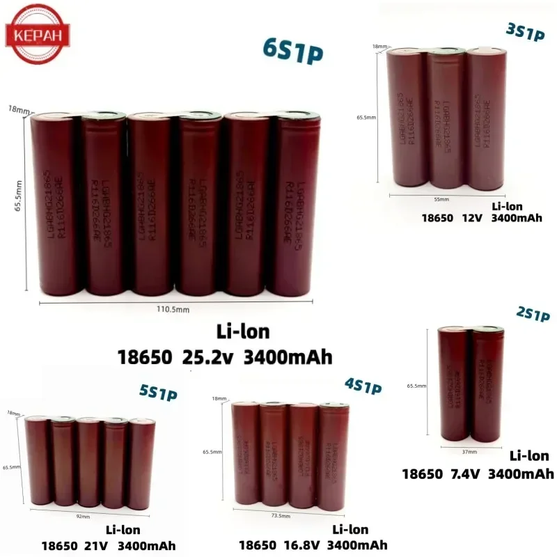 Аккумулятор HG2 18650 30 А отвертка электрическая дрель литий-ионная батарея 2s1p 3s1p 4s1p