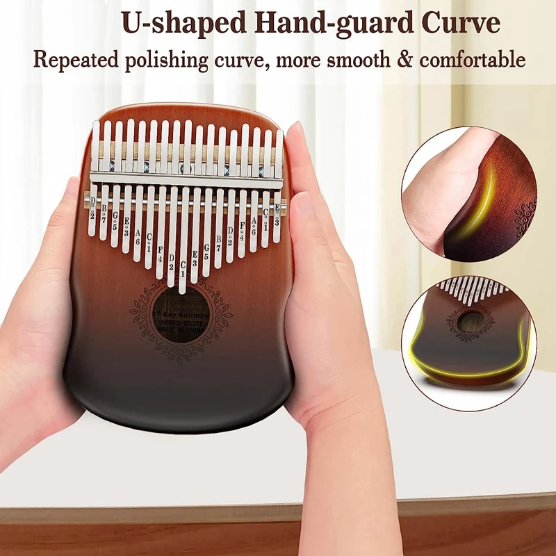 17 клавиш калимба пианино для большого пальца музыкальный инструмент детей