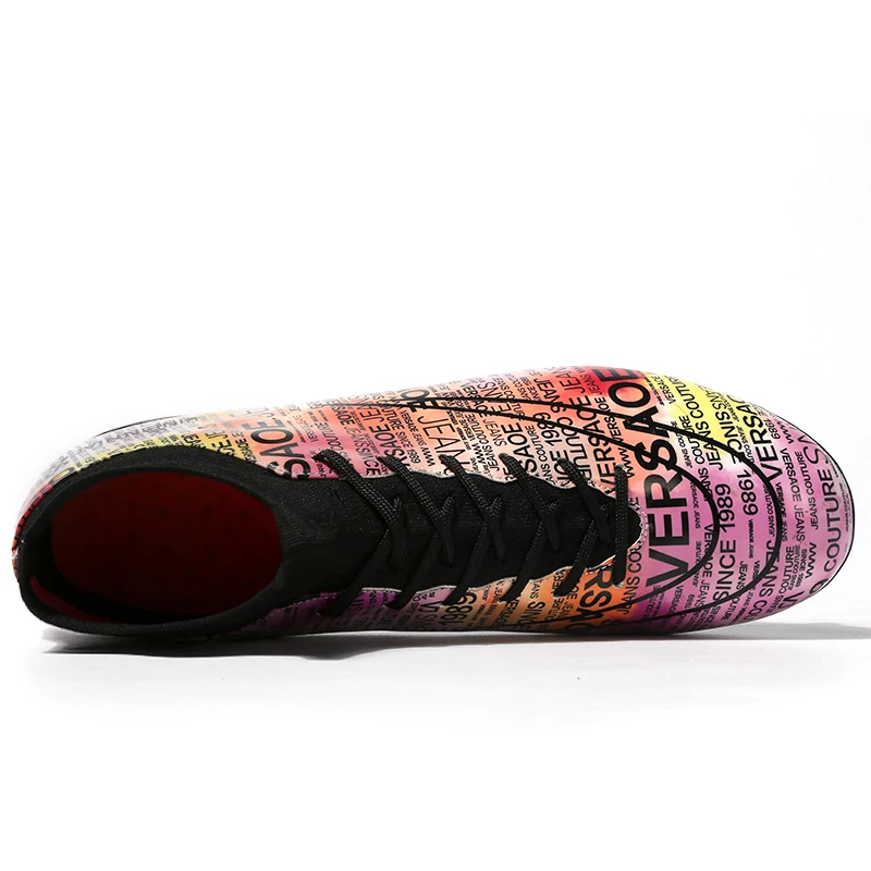 Football Boots Men Women Cleats Soccer Shoes Kids Turf TF FG Training High Ankle Sport Sneakers Plus Size 47 Chuteira Futebol