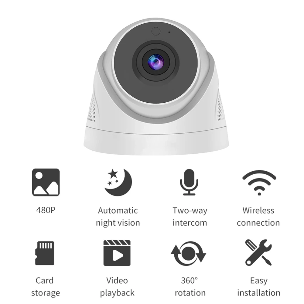 A5 480P беспроводная камера видеонаблюдения HD Wifi аудио домофон видеокамера