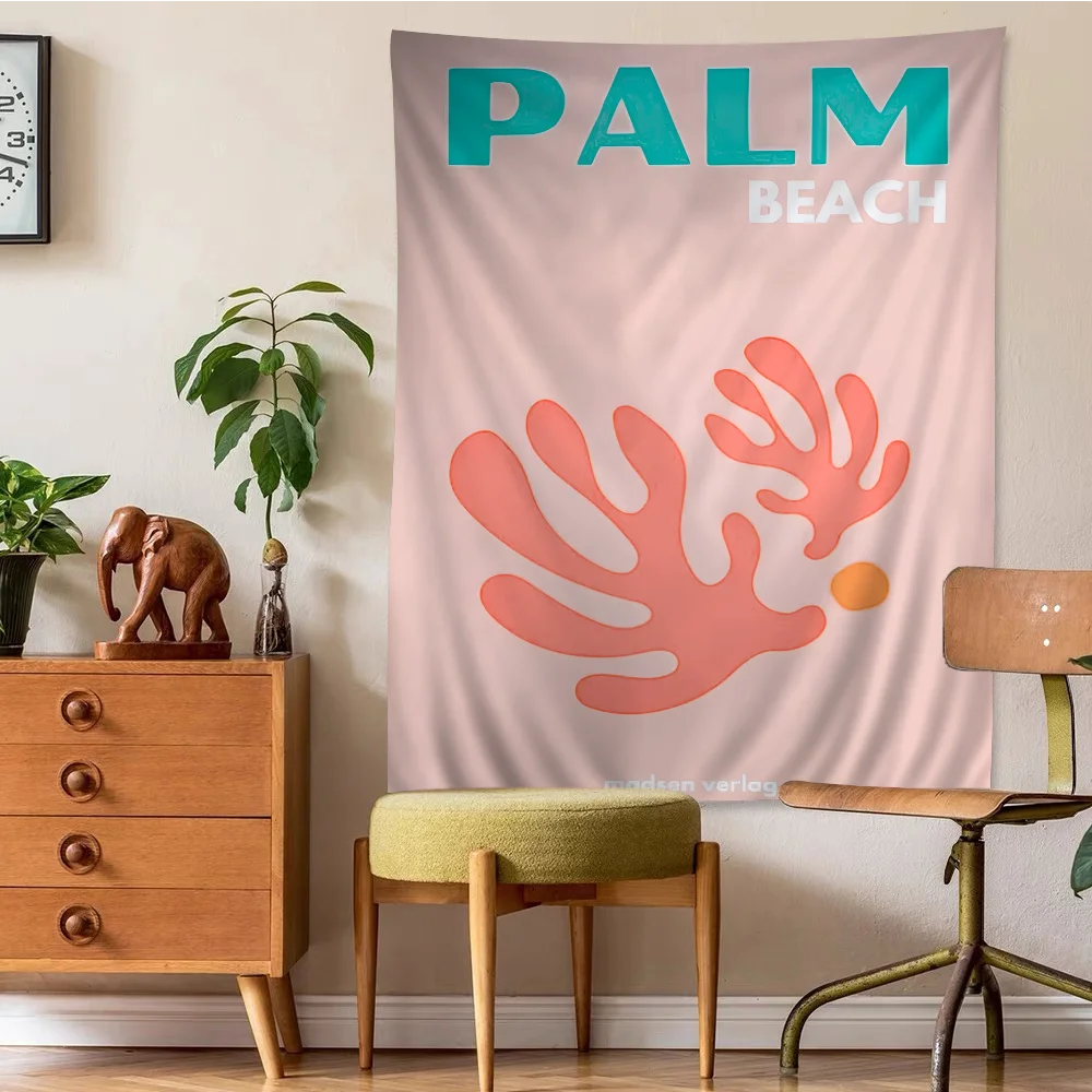 Современный Живописный Дорожный Настенный Гобелен Микано Пальма Майами Большой