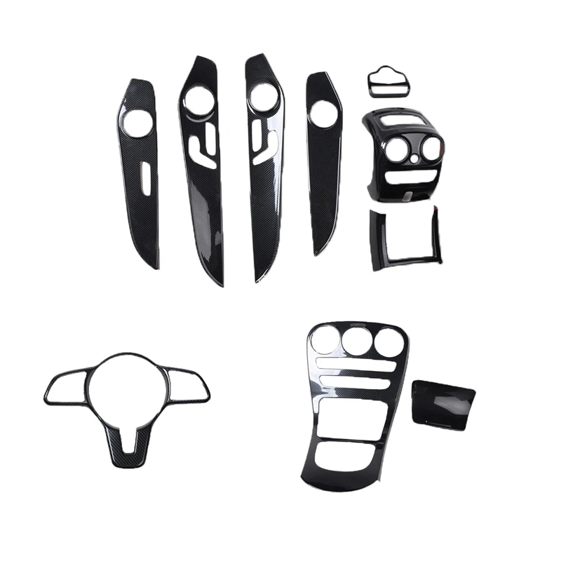 

carbon fiber car interior accessories for Mercedess Benzs c class glc 2019-2023 w205 x253 gear panel window lifter switch modify