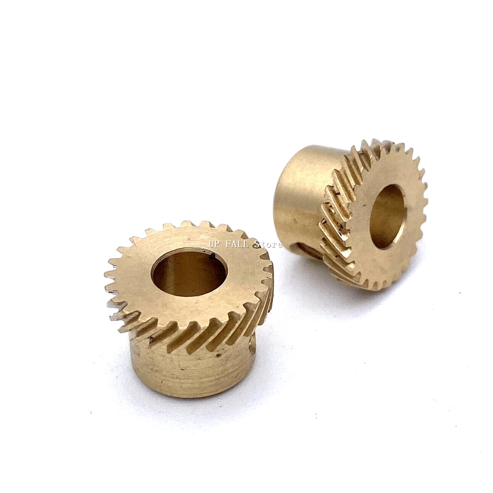 

1:1 Right Angle Drive Helical Gear 0.4M 25T 6MM Step Copper Gear 90 Degree Transmission Worm Gear DIY Cameras Motors