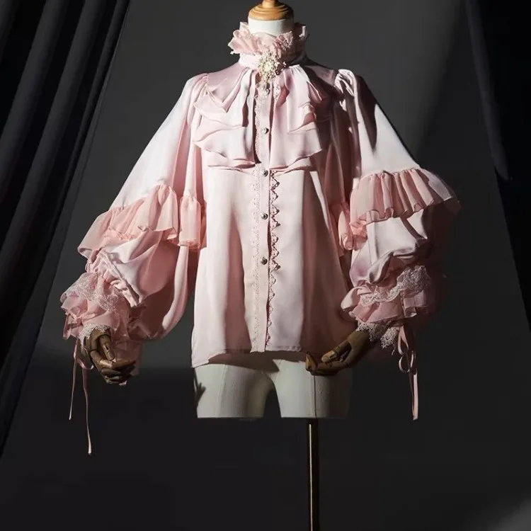 Осень-зима 2024 новые рубашки для женщин Y2k E-Girl свободные блузки с рукавами летучая